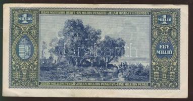 1945. 1000.000P 1millióPengő számlailleték bélyeggel felülragasztva, csinálmány?! T:II/III