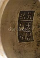 Ezüst (Ag) kínai, nemzetségfő hüvelykujjgyűrű két részből áll, mozgatható, gazdagon díszített Jelzet...