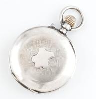 Ezüst (Ag) tokos zsebóra szép festett számlappal. szép működő állapotban 50 mm