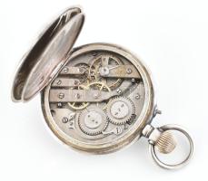 Ezüst (Ag) tokos zsebóra szép festett számlappal. szép működő állapotban 50 mm