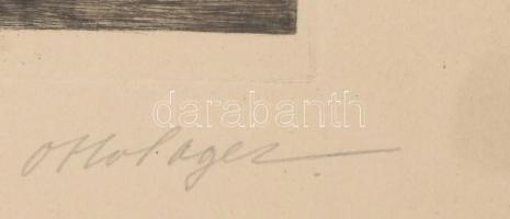 Otto.. jelzéssel? Vitorlások. rézkarc, papír, jelzett, üvegezett keretben, 14x12 cm