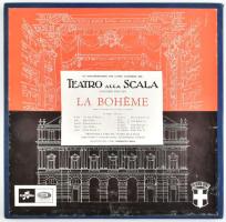 Puccini La Bohéme Scala Norberto Mola Columbia 2 LP vinyl 1967 szövegkönyvvel. Lemezek kiváló, box VG+ állapotban