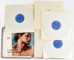 I giganti della musica epoca Philips. 5x vinyl LP box + szövegkönyv. Italy cca 1965 NM / VG