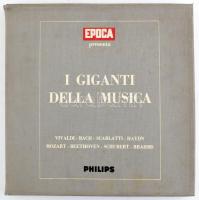 I giganti della musica epoca Philips. 5x vinyl LP box + szövegkönyv. Italy cca 1965 NM / VG