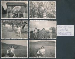 1941 Erdély Csíkcsekefalva, Hargita Megye 6db fénykép albumlapon továbbá 5db Budapesti felvétel 6x9 cm