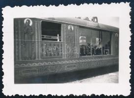 1938 Az Aranyvonat egyik vagonjáról készült fénykép 6x9 cm