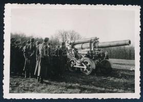 cca 1940 Hajmáskér lőtér, M1940 210 mm-es nehéz tarack próbája 6x9 cm