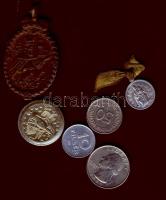 Kis pénz- és éremtétel, vegyes világ, 6db T:vegyes