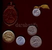Kis pénz- és éremtétel, vegyes világ, 6db T:vegyes