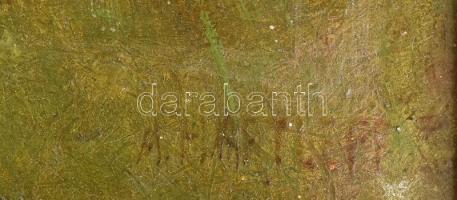 Arnold Hartleff (1888-1978): Zöldellő táj. Olaj, farost, jelezve jobbra lent. 43x60 cm. Fakeretben