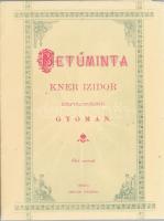 1890 Kner Izidor betűminta Gyoma, kihajtható reklám nyomtatvány