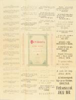 1890 Kner Izidor betűminta Gyoma, kihajtható reklám nyomtatvány