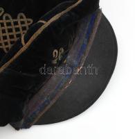 cca 1920 diáksapka aranysújtásokkal 24 cm