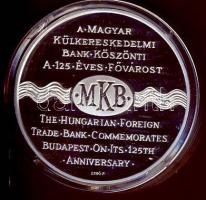DN "MKB-125 éves Budapest" Ag emlékérem 31g T:PP Eredeti díszdobozban!