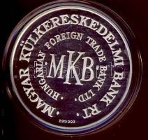 1996. "MKB" Ag emlékérem 31g T:PP Eredeti díszdobozban!