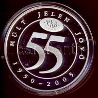 1996. "MKB - 55 év" Ag emlékérem 31g T:PP Eredeti díszdobozban!