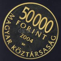 2004. 50.000Ft Au "Magyarország az EU tagja" 13,964g T:PP Csak 7000db! Tanúsítvánnyal!