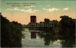 1909 Csák, Csákova, Ciacova; Római torony, Kula / Römerturm / Roman tower