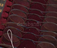 cca 1900 Optikus készlet dobozában, Schleiffelden Wien, jelzett, komplett, díszdobozban