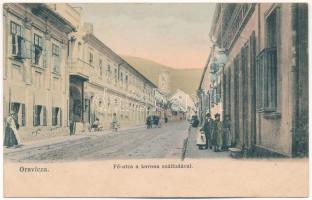 Oravica, Oravita; Fő utca, Korona szálloda. Weiss Félix kiadása / main street, hotel
