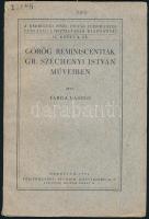 Varga László: Görög reminiscentiák gr. Széchenyi István műveiben. Debrecen, 1931, Főbizományos. Papírkötés, kopottas állapotban.