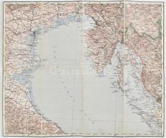 Pola, Zára és Comacchio környékének térképe, 1:750 000, vászontérkép, 34×41 cm