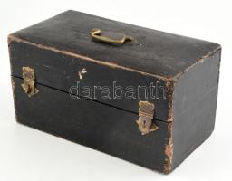 Kis francia földgömb fa dobozban, 1910 J. L. & Cie. 27 cm Doboz 30x16 cm