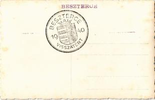 Beszterce, Bistritz, Bistrita; Evangélikus templom / Ev. Kirche / Lutheran church. photo + "194...