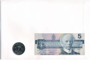 Kanada / Egyenlítői-Guinea / Jégmadár 1986. 5D + 1994. 1000Fr Cu-Ni "Jégmadár" multicolor ...