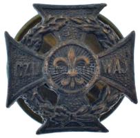 Lengyelország ~1930. Czu Waj bronz cserkészjelvény csavaros hátlappal (15mm) T:XF Poland ~1930. Czu Waj bronze scout badge with screw back (15mm) T:XF