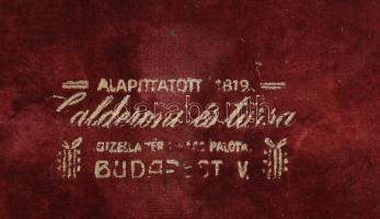 Távcső tokjában cca 1900 Calderoni és Tsa bőr tokkal