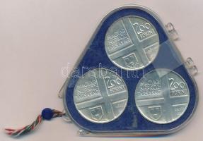 1977. 200Ft Ag (3xklf) "Magyar festők II. / Csontváry, Mányoki, Rippl-Rónai" érmesor erede...