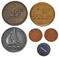 6xklf külföldi emlékéremből álló tétel T:AU,XF 6xdiff foreign medallion lot C:AU,XF