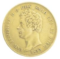 Olasz Államok / Szardínia 1833P 20L Au "Károly Albert" T:VF
Italian States / Sardinia 183...
