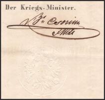 1852 Fregattkapitányi kinevező oklevél, Georg Schott, az Osztrák Magyar Cs. és Kir. Haditengerészet ...