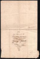 1852 Fregattkapitányi kinevező oklevél, Georg Schott, az Osztrák Magyar Cs. és Kir. Haditengerészet ...