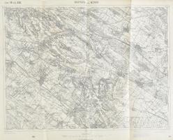 1912 Nagykáta és Monor környékének katonai térképe, 1:75 000, K.u.k. Militägeographisches Institut, 44×54 cm