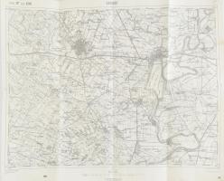 1914 Szolnok és környékének katonai térképe, 1:75 000, K.u.k. Militägeographisches Institut, 44×54 cm