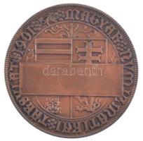 Gerl Károly (1857-1907) DN "Magyar Numizmatikai Társulat tagsági érem - Szent László" bronz emlékérem név és sorszám nélkül (nem adományozott példány, próba?) (39mm) T:AU / Hungary DN "Hungarian Numismatic Society Membership Medal" bronze commemorative medallion without name and number (note donated piece, trial strike?). Sign.: Károly Gerl (1857-1907) (39mm) C:AU Adamo MNT1