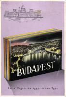 Feine Zigarette ägyptischen Typs / Budapest cigaretta reklám / Budapest cigarettes advertisement card (fa)
