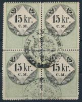 1854 15kr C. M. négyestömb
