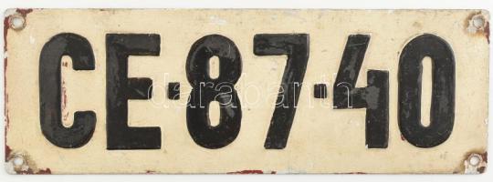 Személyautó rendszám első-hátsó 1960 CE 87-40