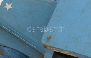 Kék fa teherautó orrán fehér csillaggal 1950 35 cm