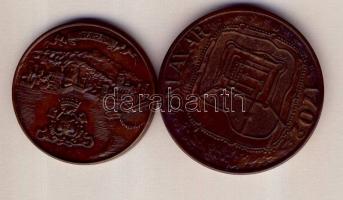 1986. "MÉE-Zalavár" Br emlékérem T:2 Csak kevés példány készült belőle! + 1990. "MÉE-Pápa" Br emlékérem T:2