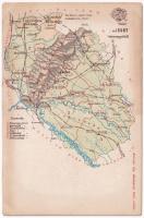 Pozsony vármegye térképe. Kiadja Károlyi Gy. / Presporská zupa / Map of Pozsony County (EM)