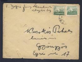 1960 Bozsó János festőművész, műgyűjtő saját kézzel írt levele, borítékcímzése