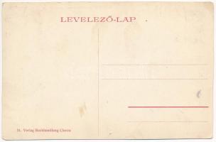 Brassó, Kronstadt, Brasov; Schuler, Vörös út, kiránduló. Ciurcu 51. / Roterweg / hiker (fa)