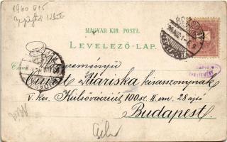 1898 (Vorläufer) Pozsony, Pressburg, Bratislava; Szent Márton szobor, Sétatér, Színház / statue, mon...