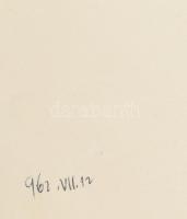 1962 Jelzés nélkül: Női akt, 3 db grafika, szén, papír, 42×30 cm