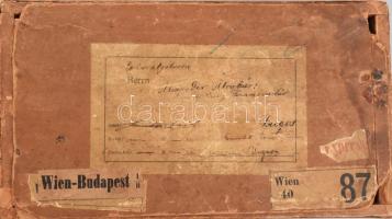 K.u.K. postadoboz pecséttöredékkel 1900 35x20 cm